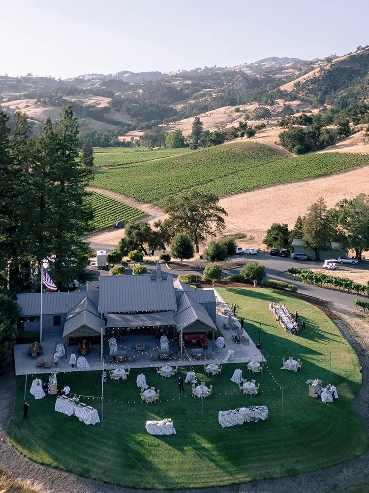 RYEW lawn set up for a private event